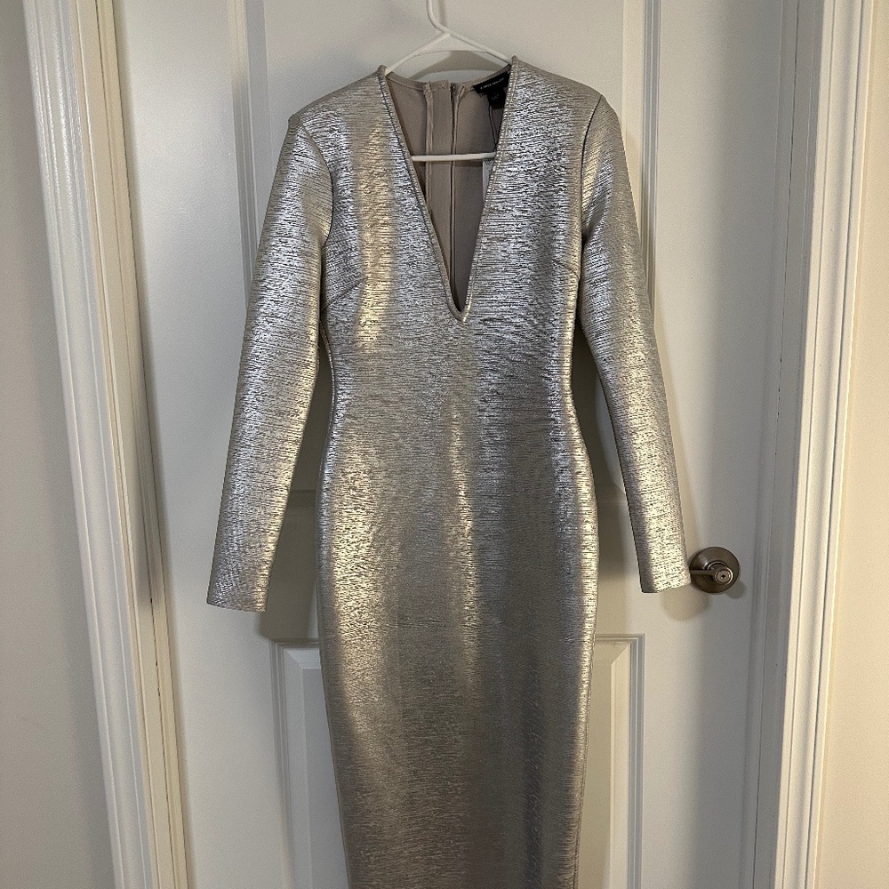 Karen Millen silver dress, Size S, new with tags